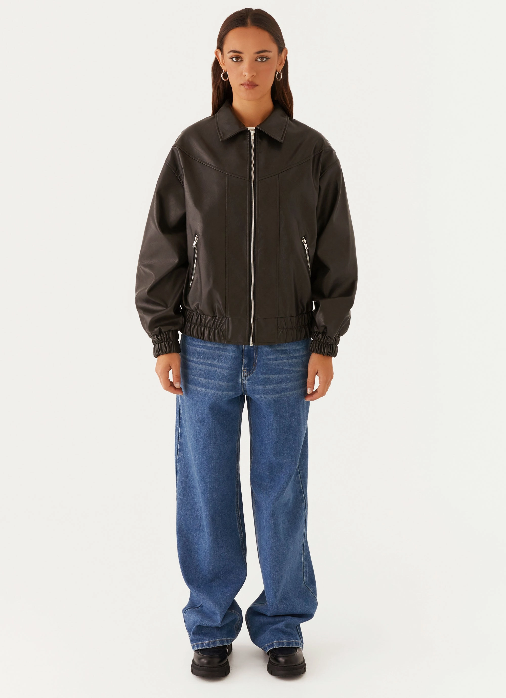 Holland Bomber Jacket - Black Quick Access Pockets Hardware
