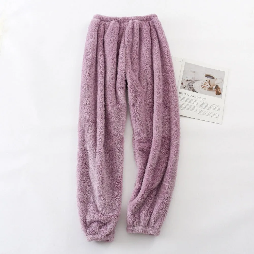 Home Trousers Colored Flannel