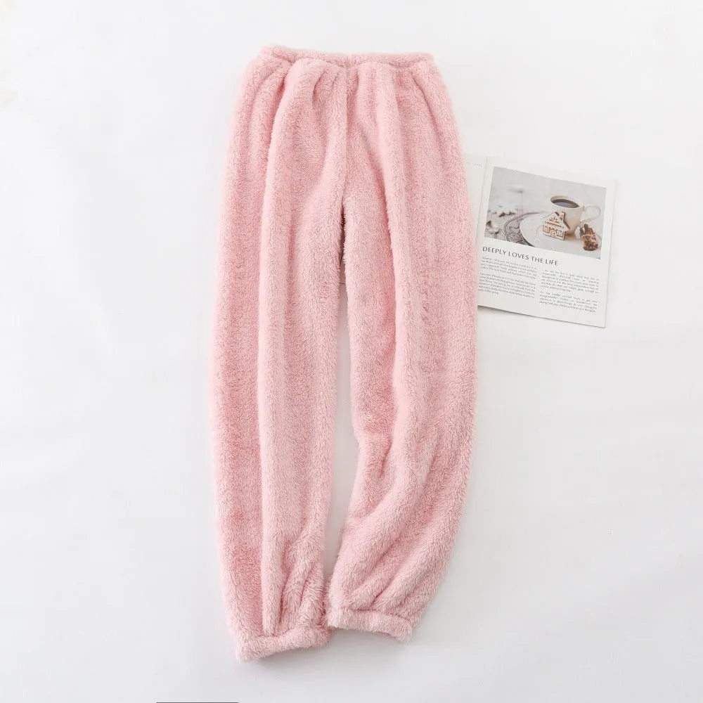 Home Trousers Colored Flannel
