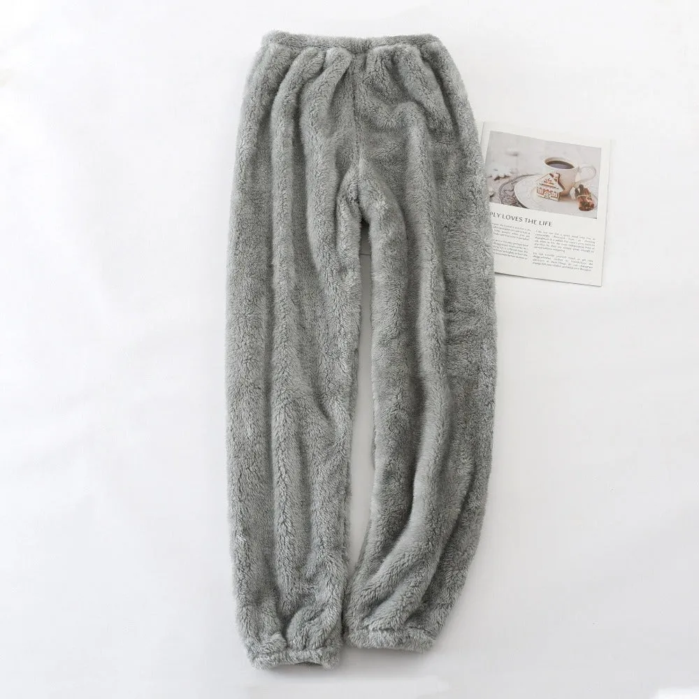 Home Trousers Colored Flannel