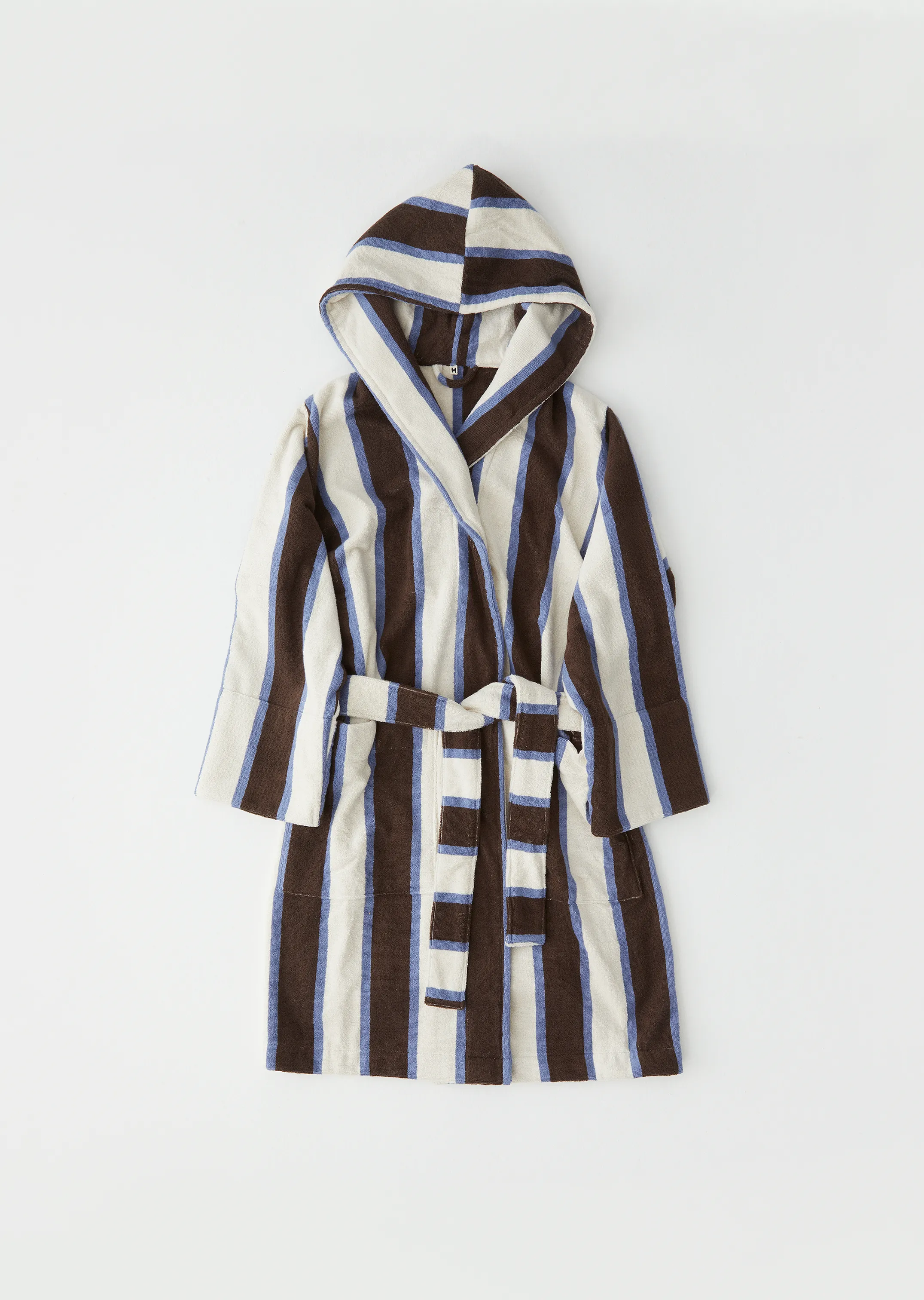 Hooded Bathrobe — Cocoa White