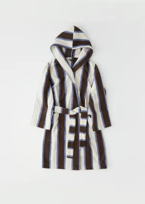 Hooded Bathrobe — Cocoa White