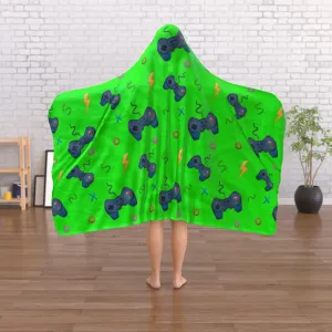 Hooded Blanket - Gaming Green