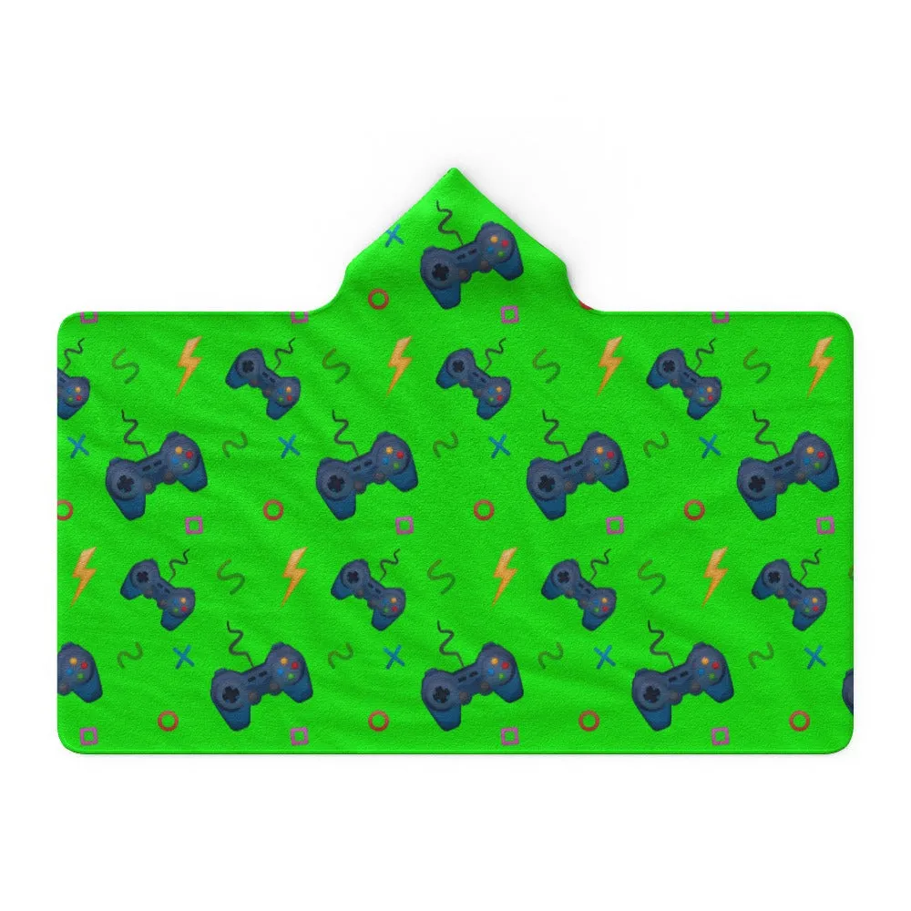 Hooded Blanket - Gaming Green