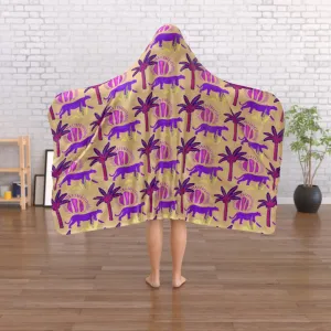 Hooded Blanket - Purple Panthers