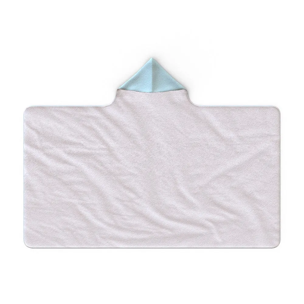 Hooded Blanket - Will You Be My Valentine - Pale Blue