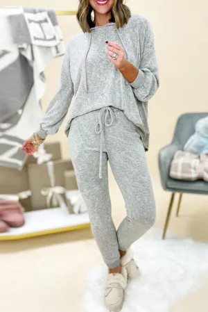 Hooded Drawstring High Waist Two Piece Loungewear