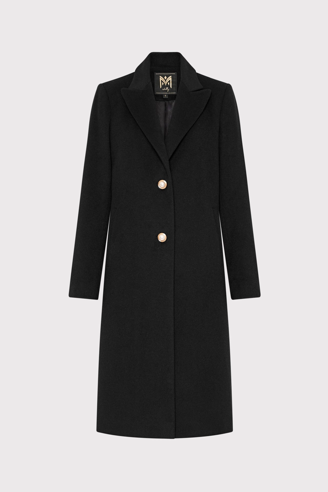 Flexible Elbow Patches Abrasion Resistant Fabric Single Breasted Wool Coat With Pearl Buttons