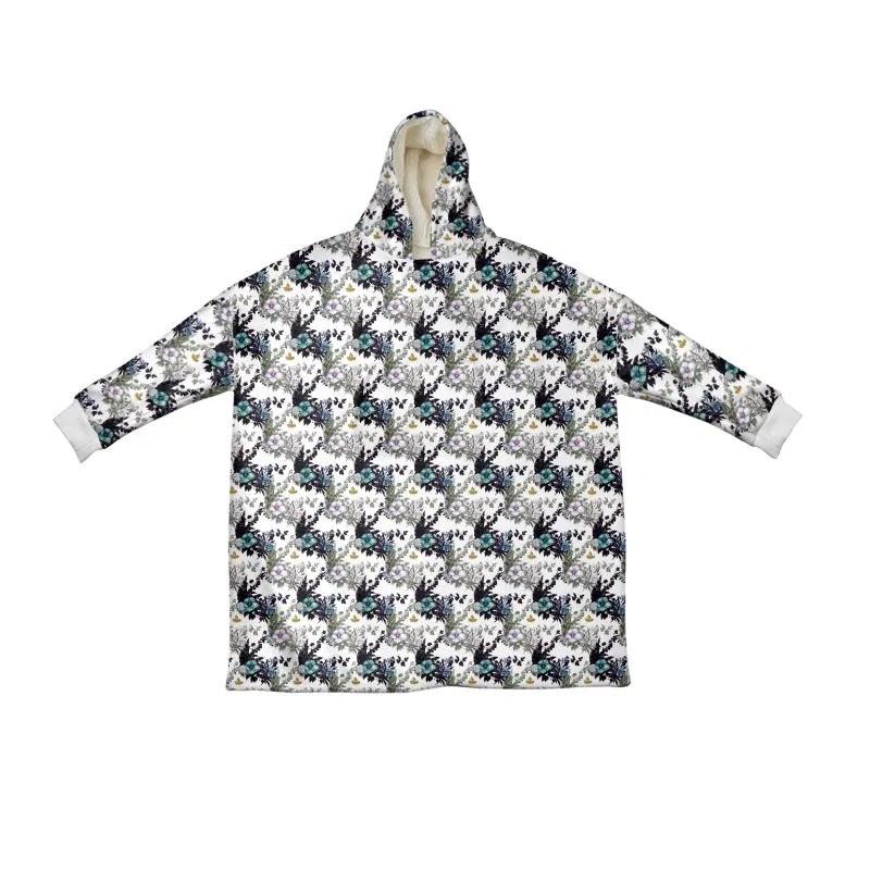 Hoodie Blanket - Hibiscus Light Botanicals Collection