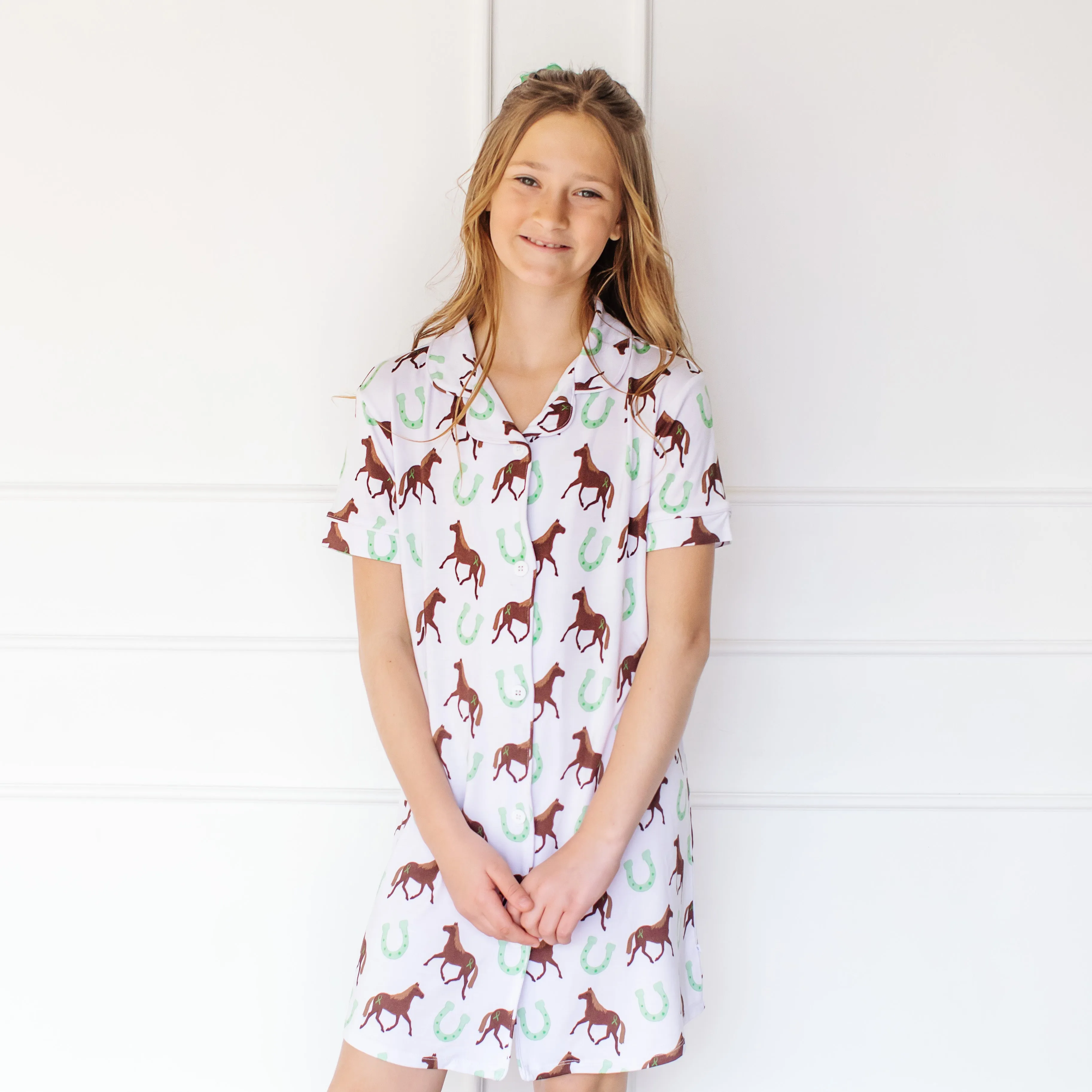 Horse Button down Gown