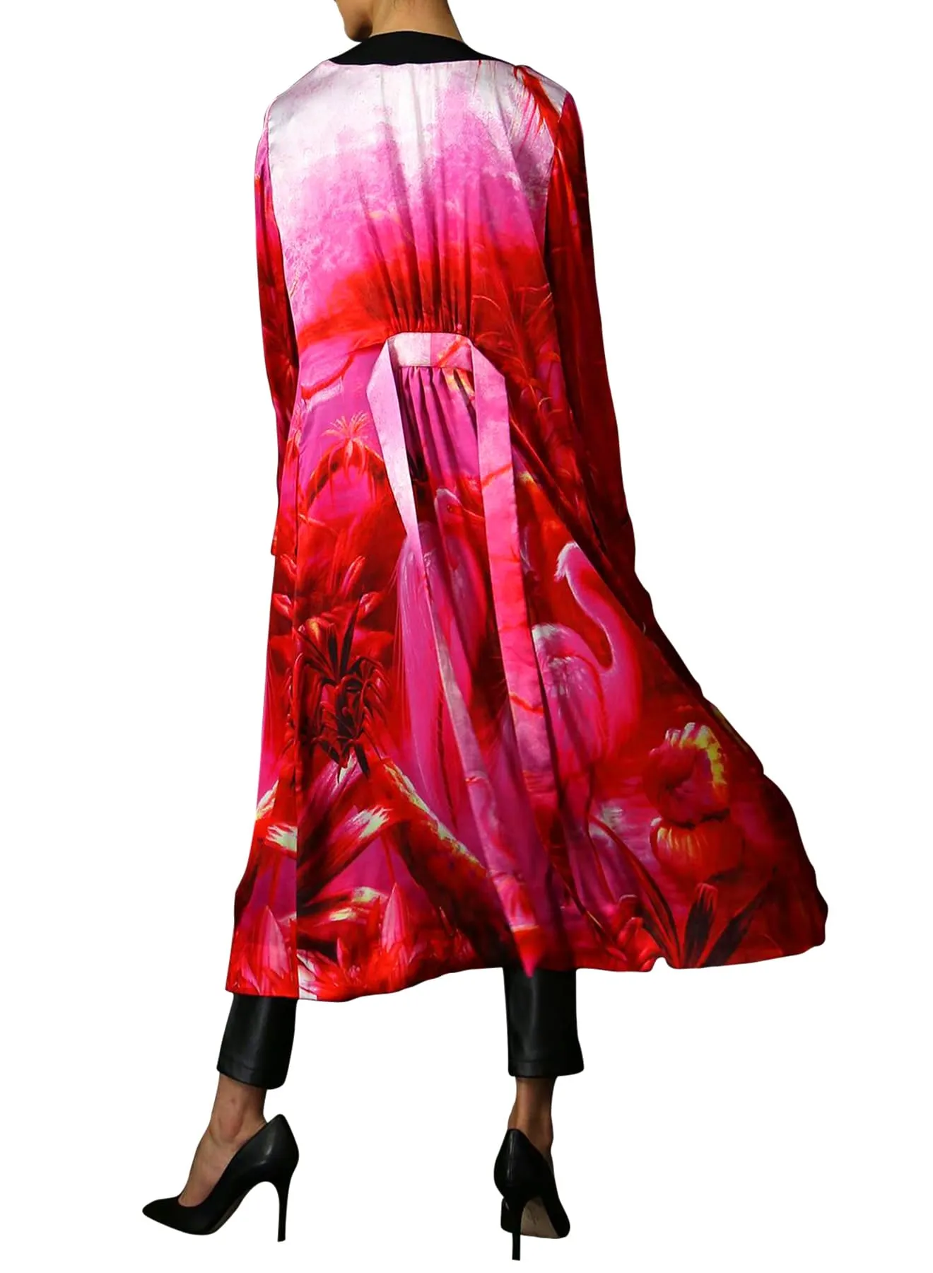 Hot Pink Silk Robe