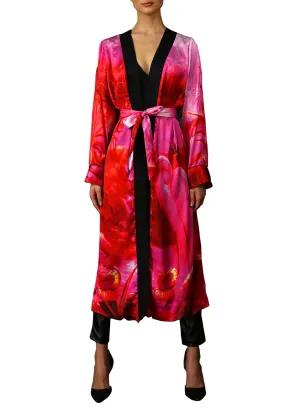 Hot Pink Silk Robe