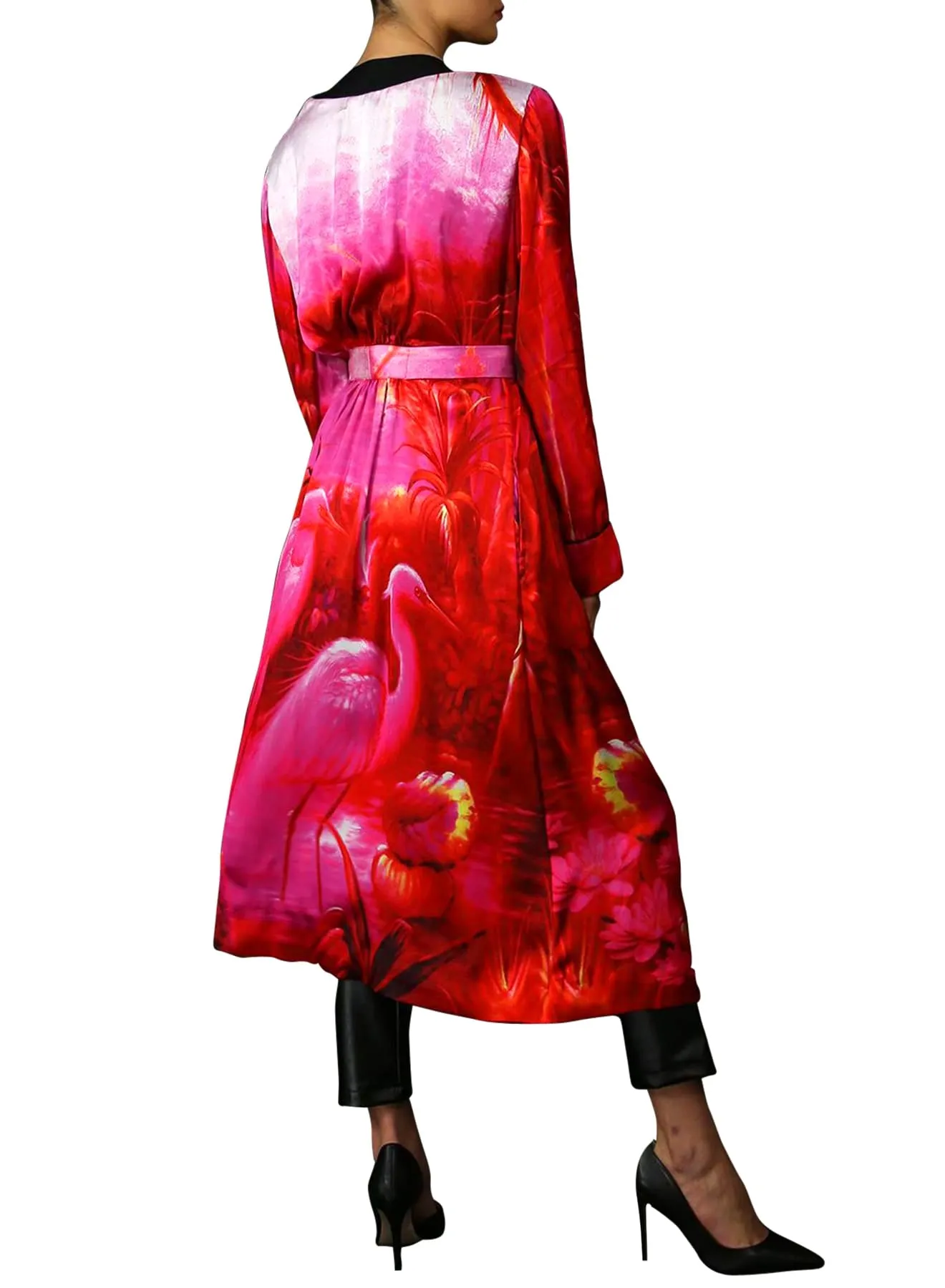 Hot Pink Silk Robe