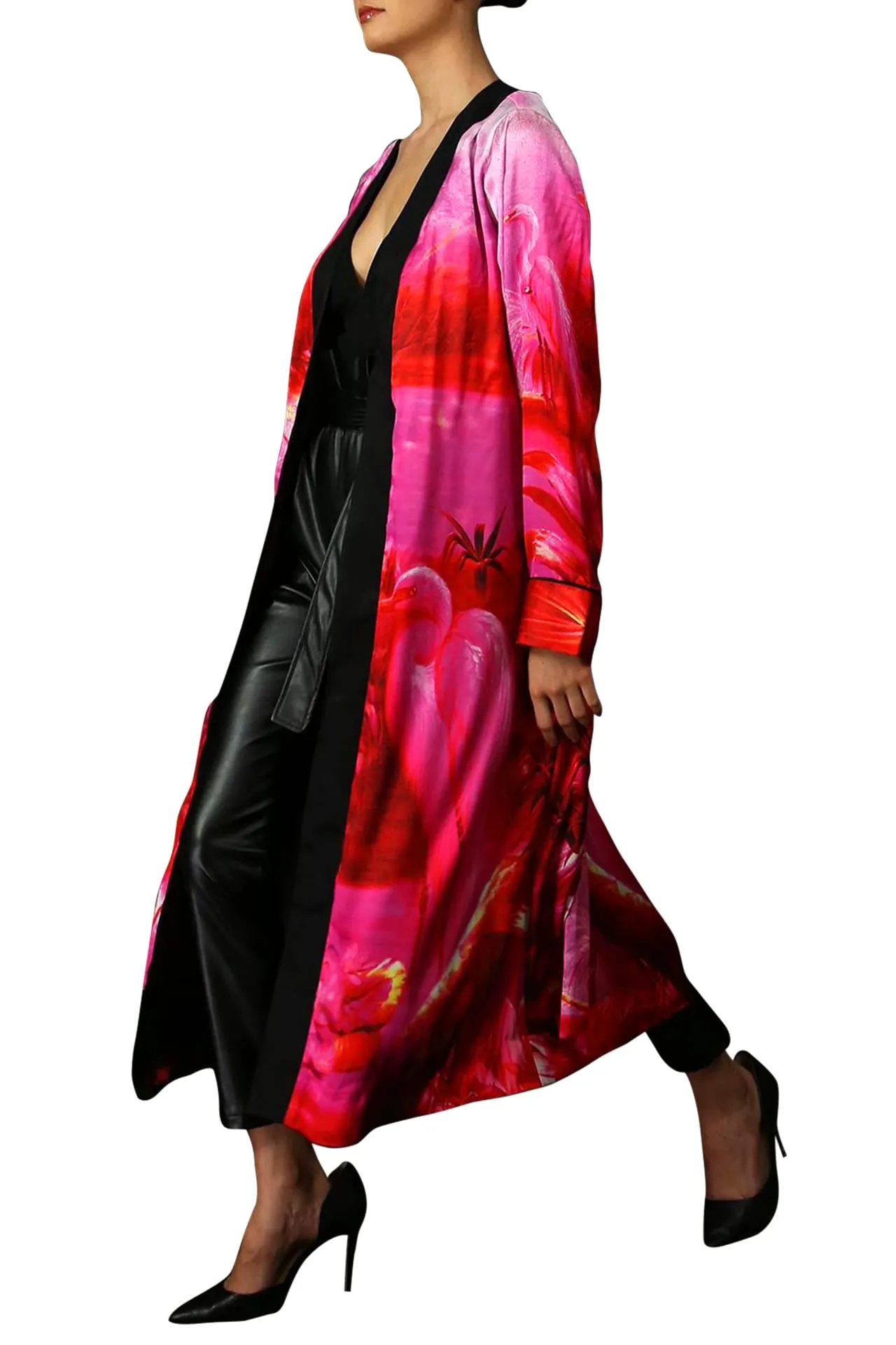 Hot Pink Silk Robe