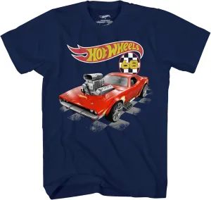 Hot Wheels Short Sleeve Shirt - Boys Short Sleeve Tee - Cars Shirt