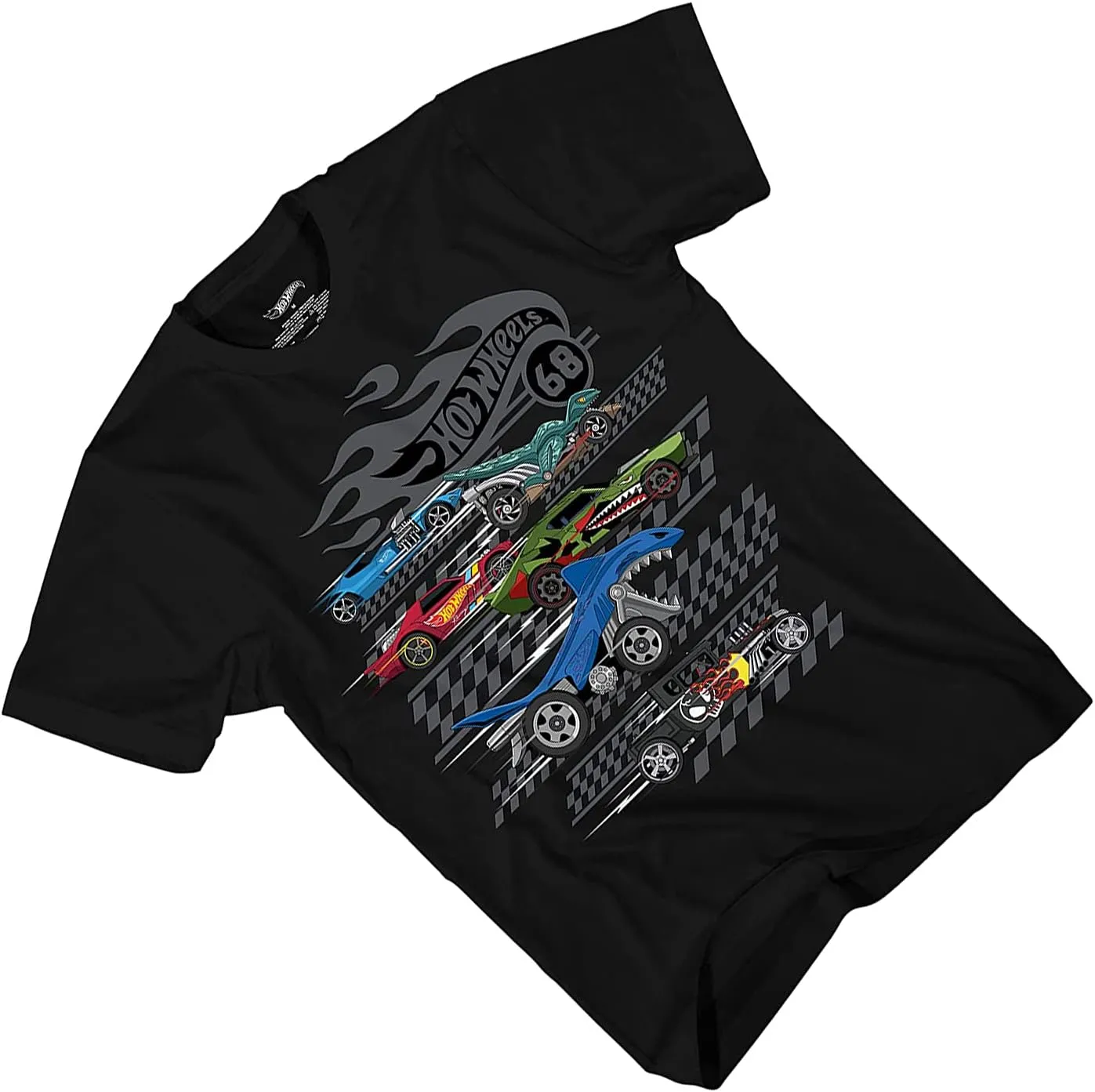 Hot Wheels Short Sleeve Shirt - Boys Short Sleeve Tee - Cars Shirt