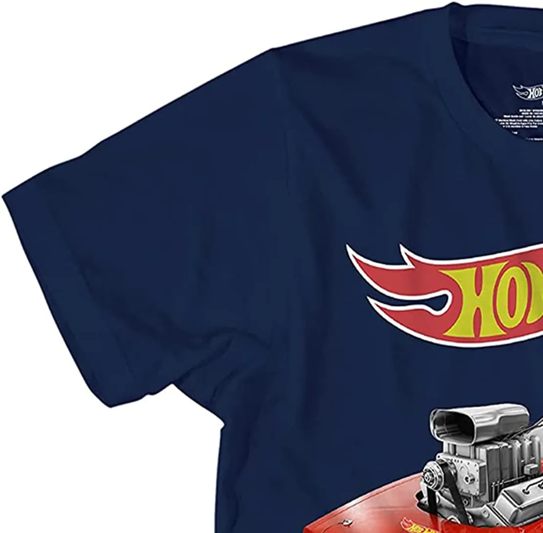 Hot Wheels Short Sleeve Shirt - Boys Short Sleeve Tee - Cars Shirt