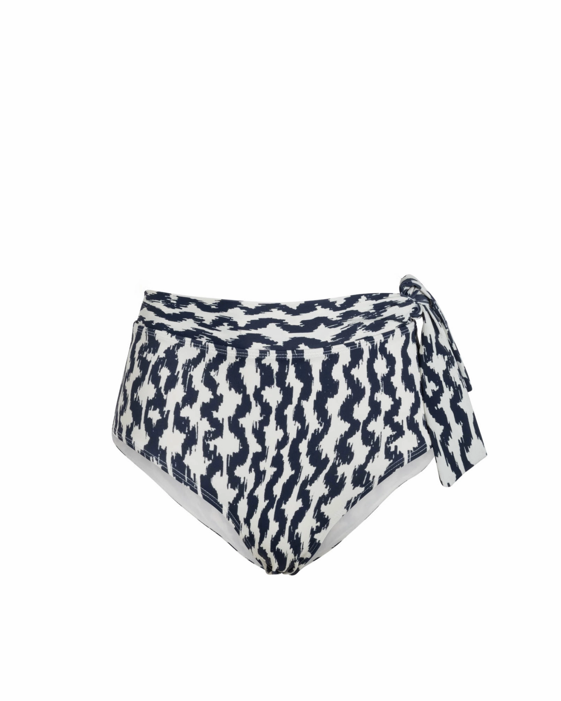 Lace Detail Tropical Fun Side Tie High Waist Bottom In Elysia Waves