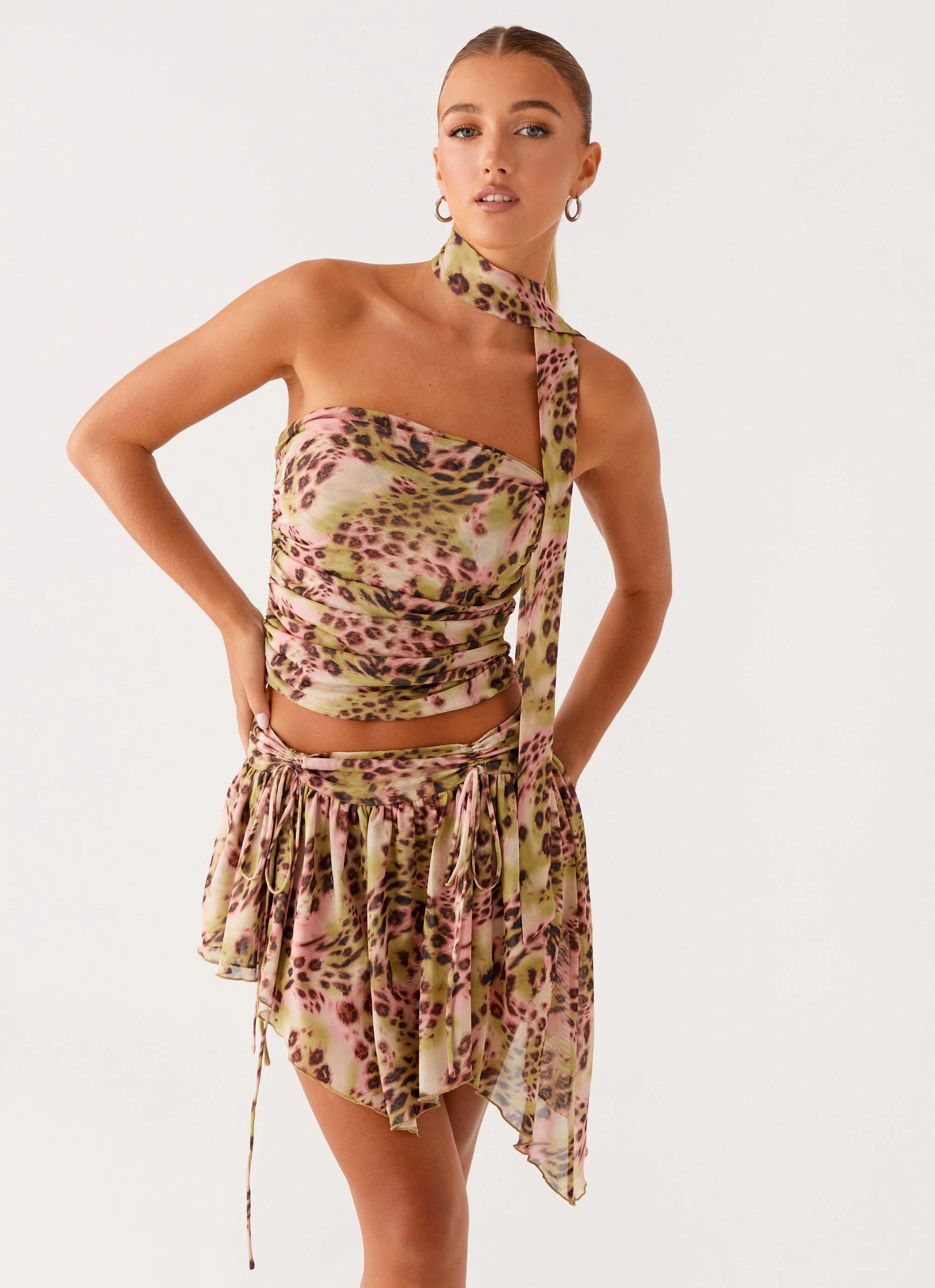 Hot Like Me Mini Skirt - Swirl Leopard Modern Outfit