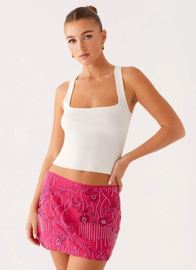 On-The-Go Outfit Pastel tone Adored By You Mini Skirt - Fuchsia