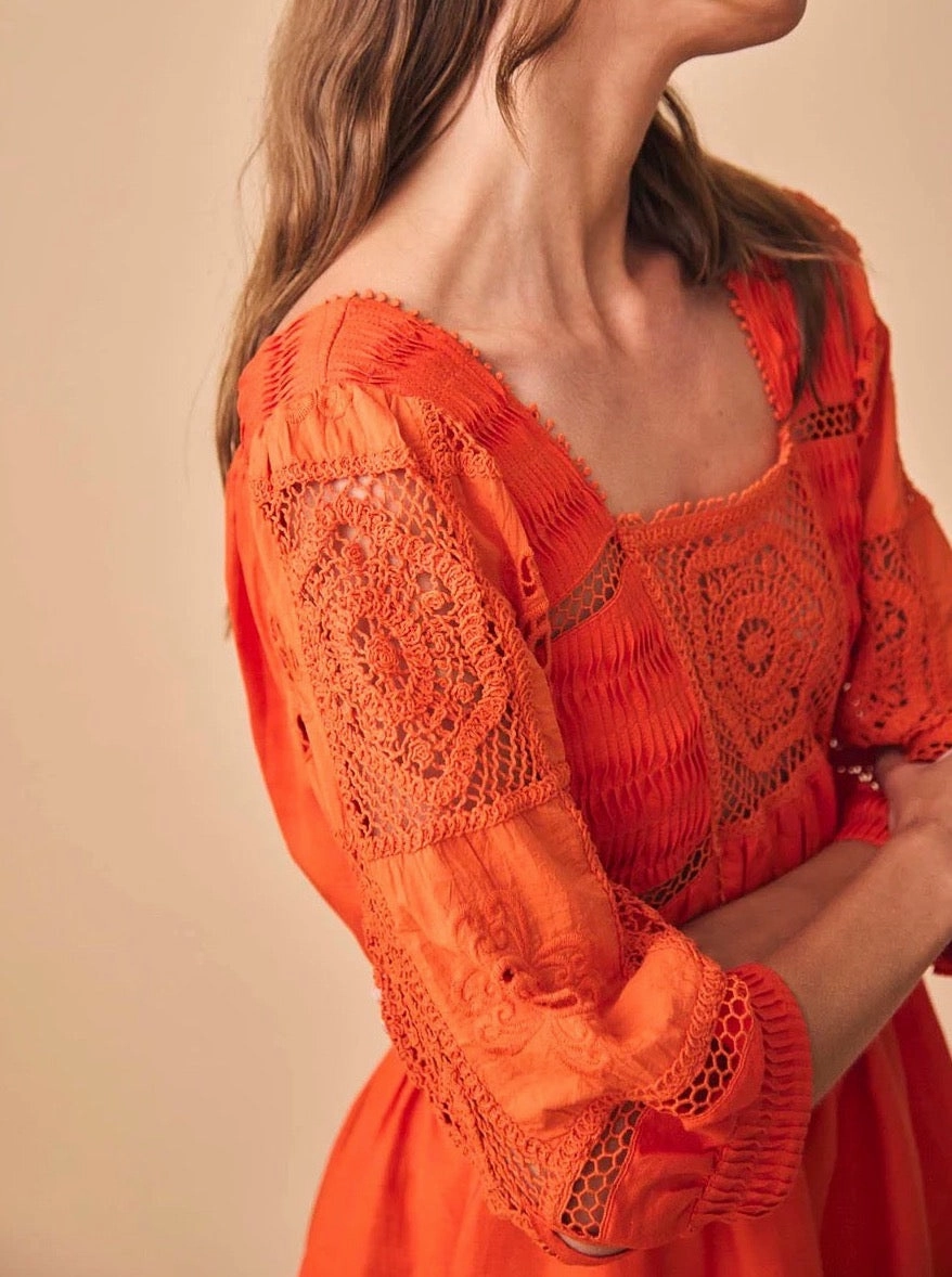 Hunter Bell Rowe Dress Feminine flowing piece Fall Go