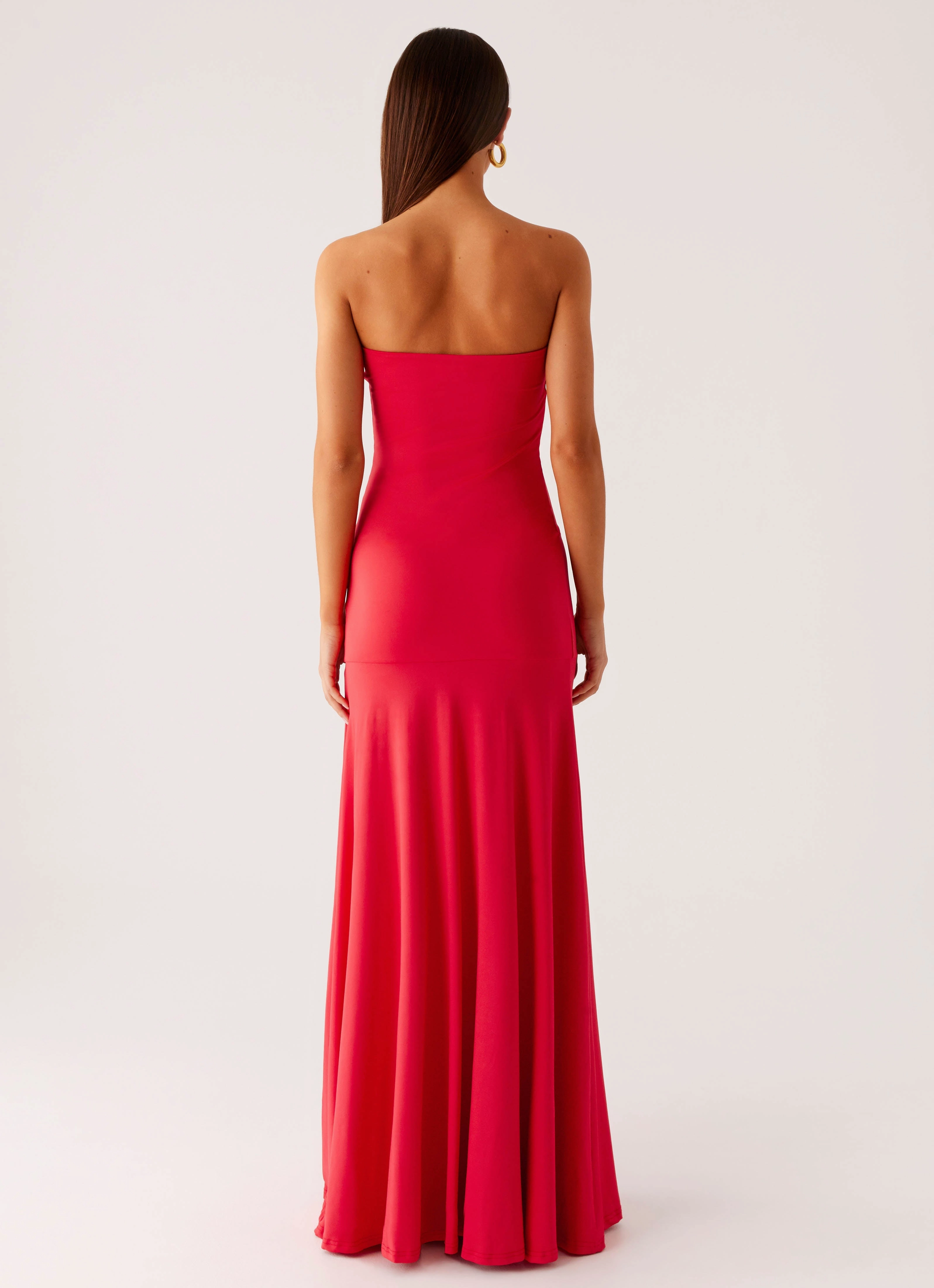 SoftTouchTexture Fluid Cut Hurts Like Hell Maxi Dress - Pink