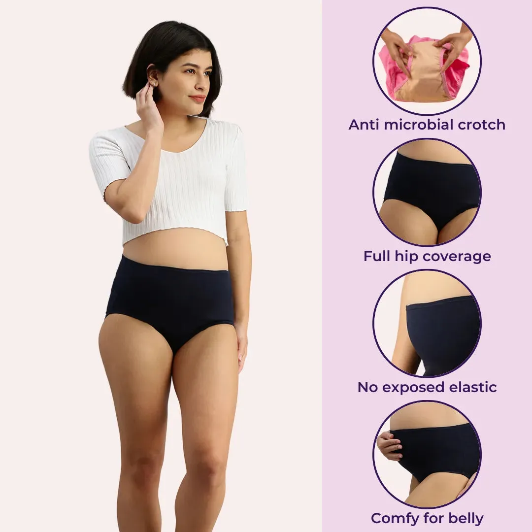 Hygiene-Enhanced Maternity Panty | Kills 99% of Bacteria | 2-Pack