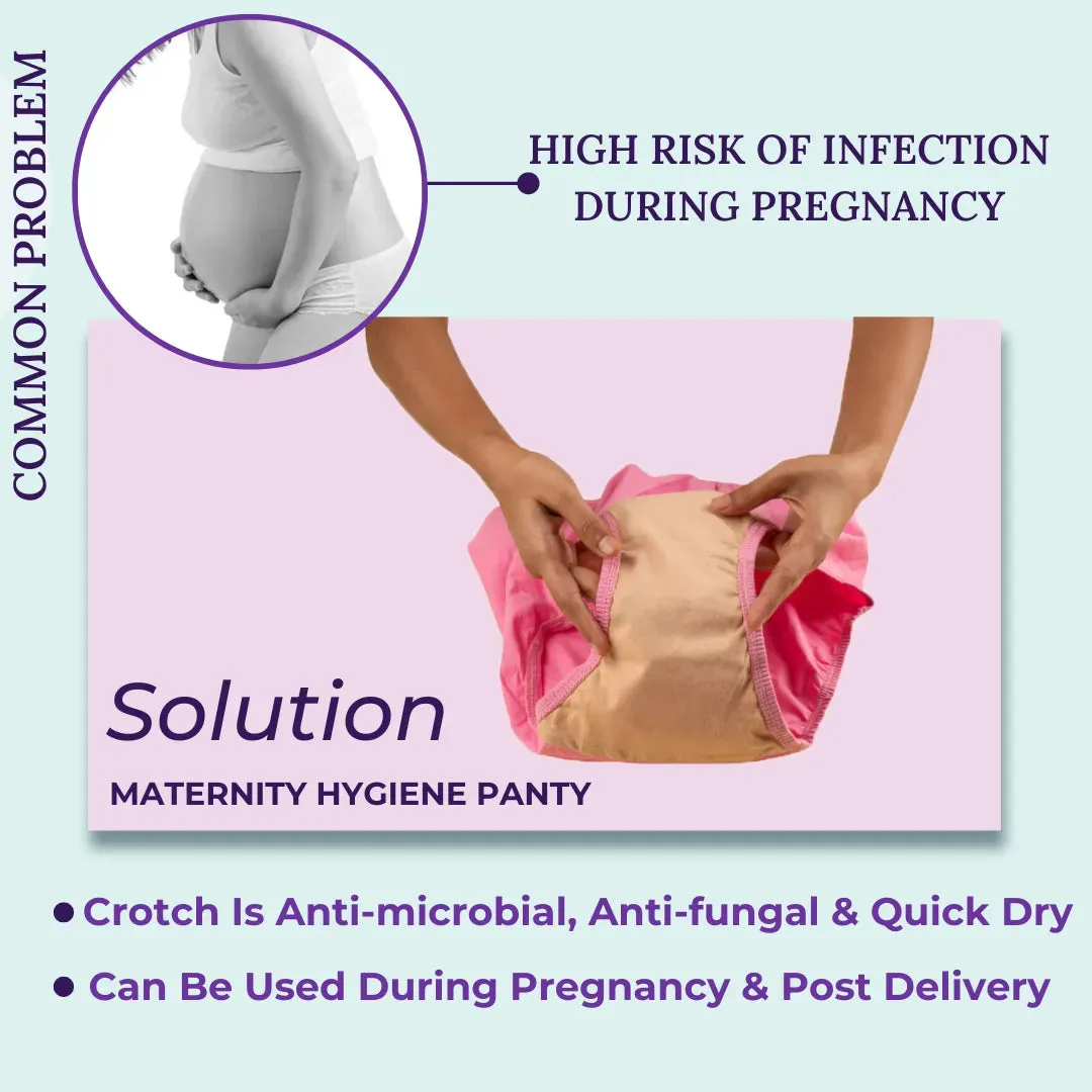 Hygiene-Enhanced Maternity Panty | Kills 99% of Bacteria | 2-Pack