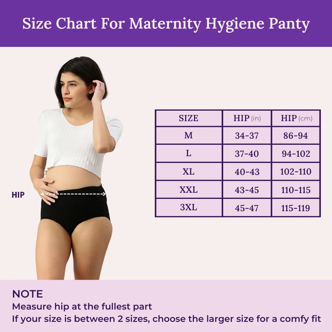 Hygiene-Enhanced Maternity Panty | Kills 99% of Bacteria | 2-Pack