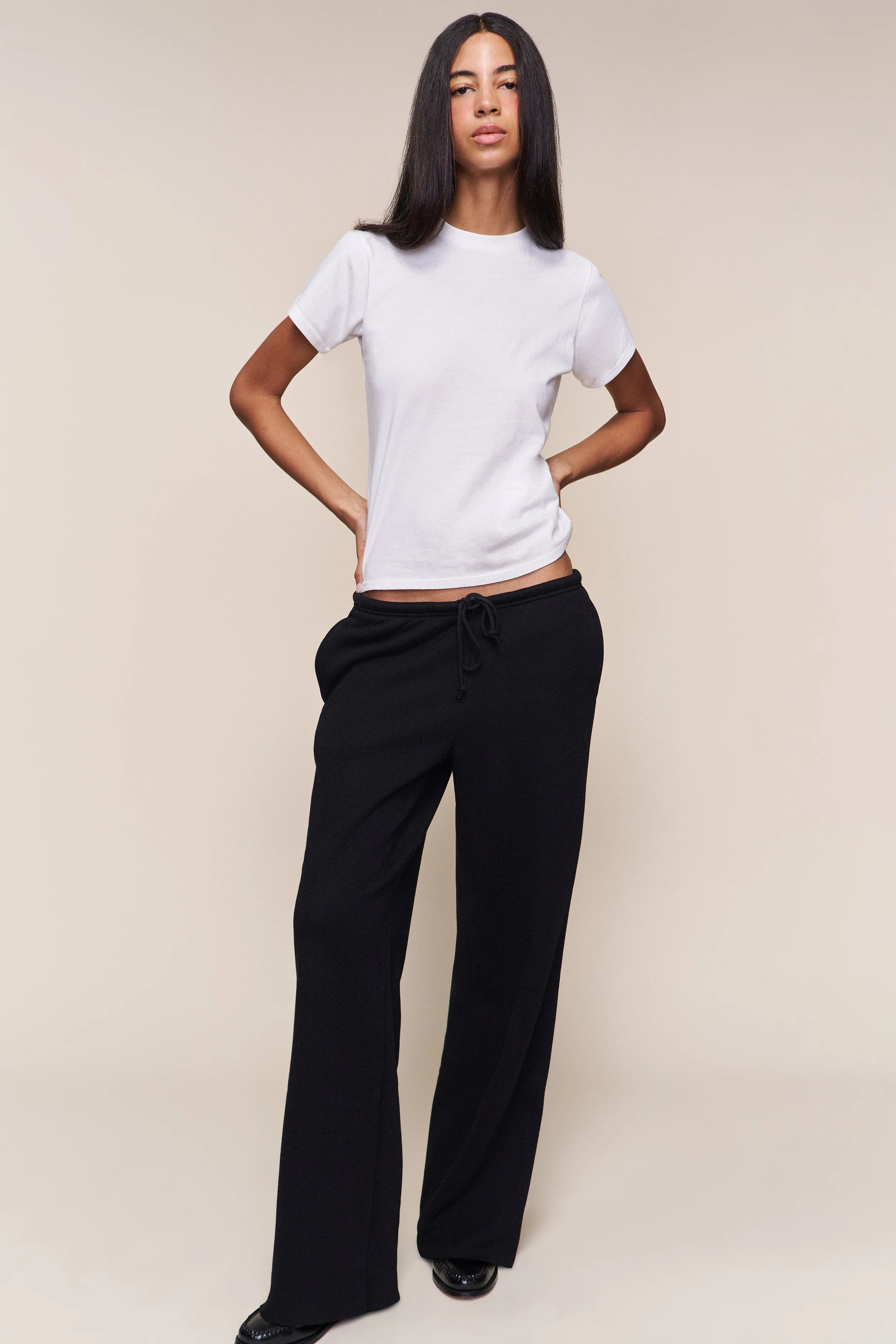 Drawstring Fleece Pant Gusseted Crotch
