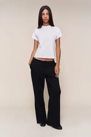 Drawstring Fleece Pant Erasable Logo Patch