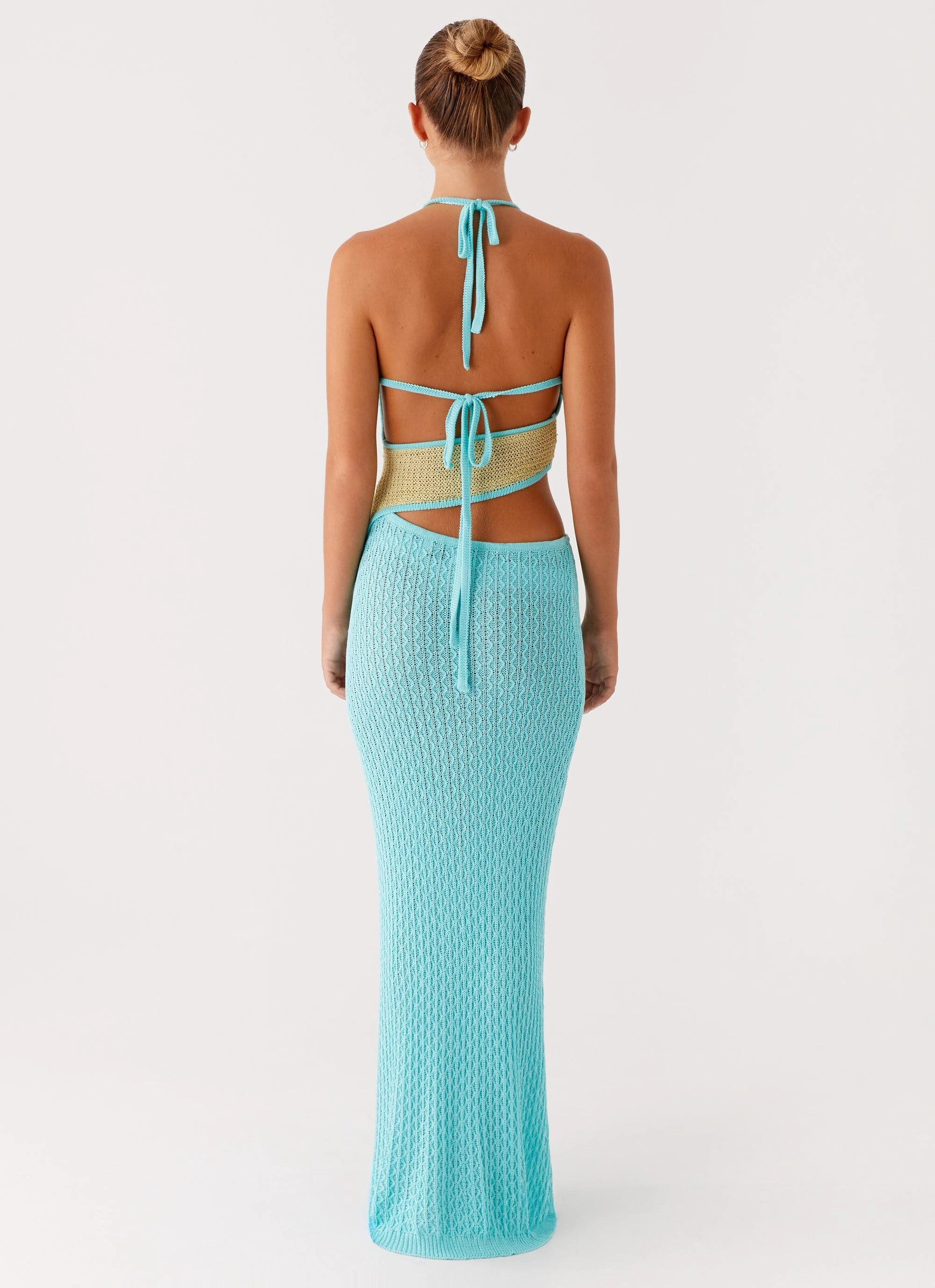 Pure Tone Mid layer Alexia Knit Maxi Dress - Multi