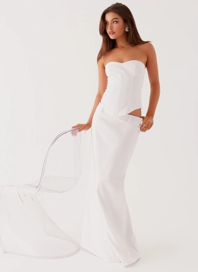 Jaslyn Maxi Skirt - White Photoshoot Ready