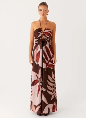 Inner Smile Pure Vibes Ramona Linen Maxi Dress - Cinnamon Palm