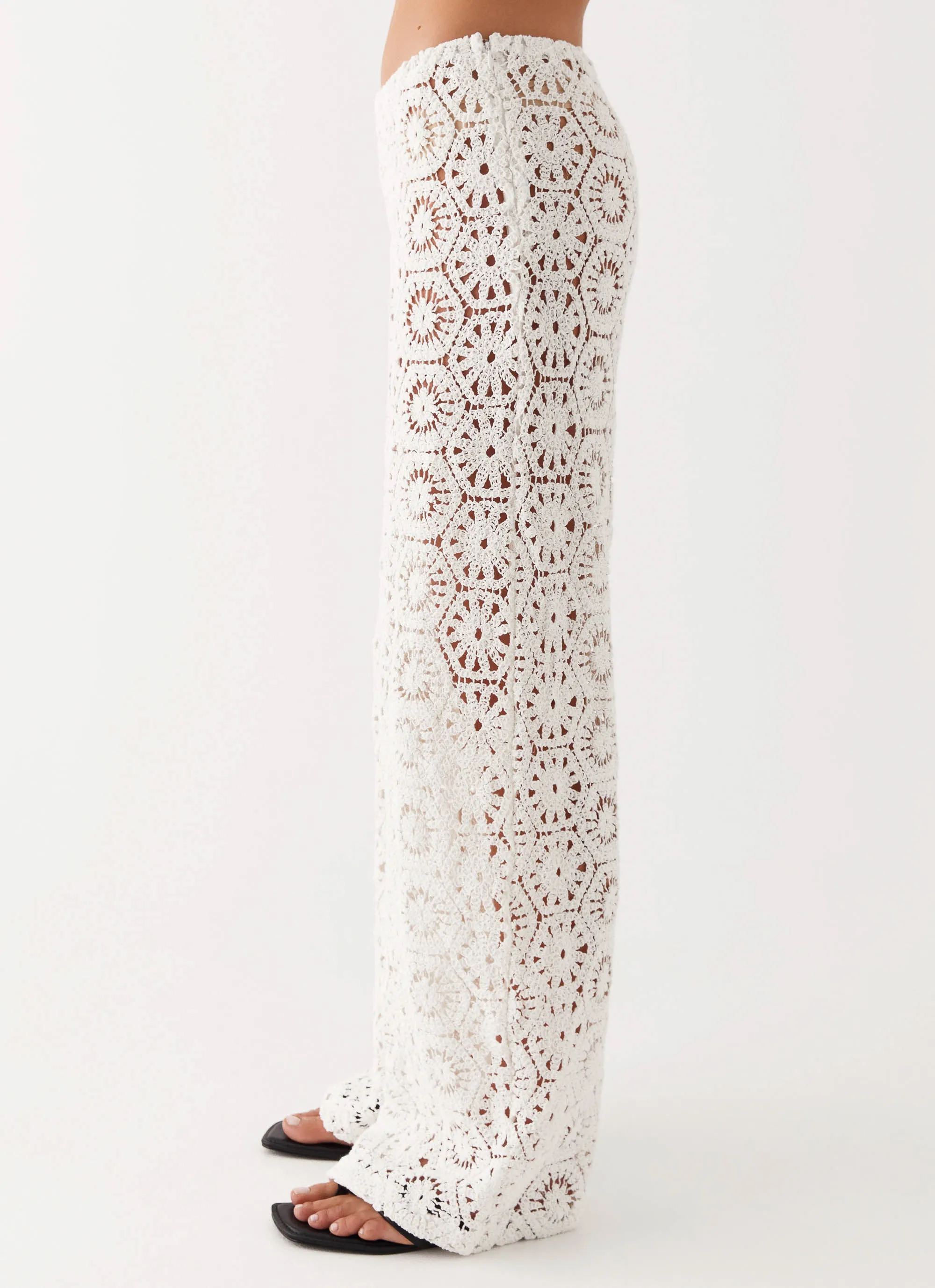 Ibiza Crochet Pants - Ivory Shape Retention