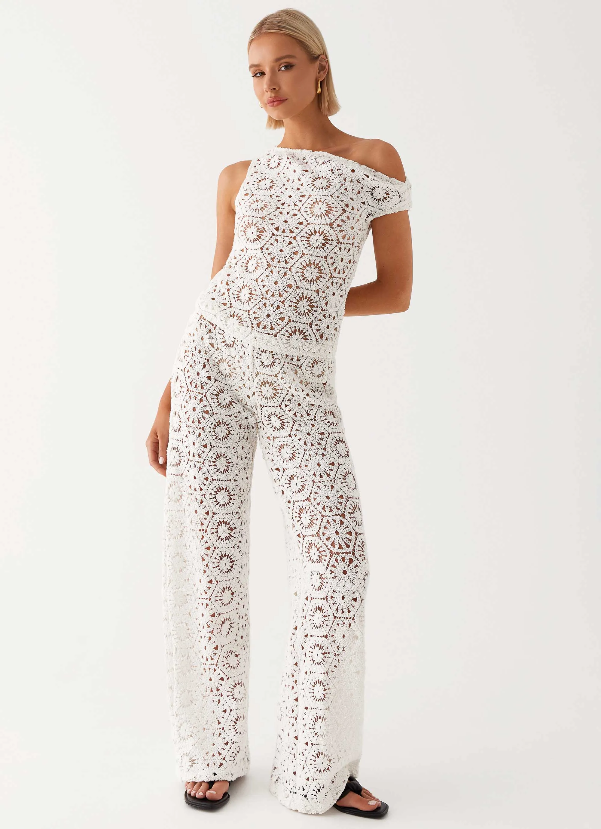 Perfect Pair Ibiza Crochet Pants - Ivory
