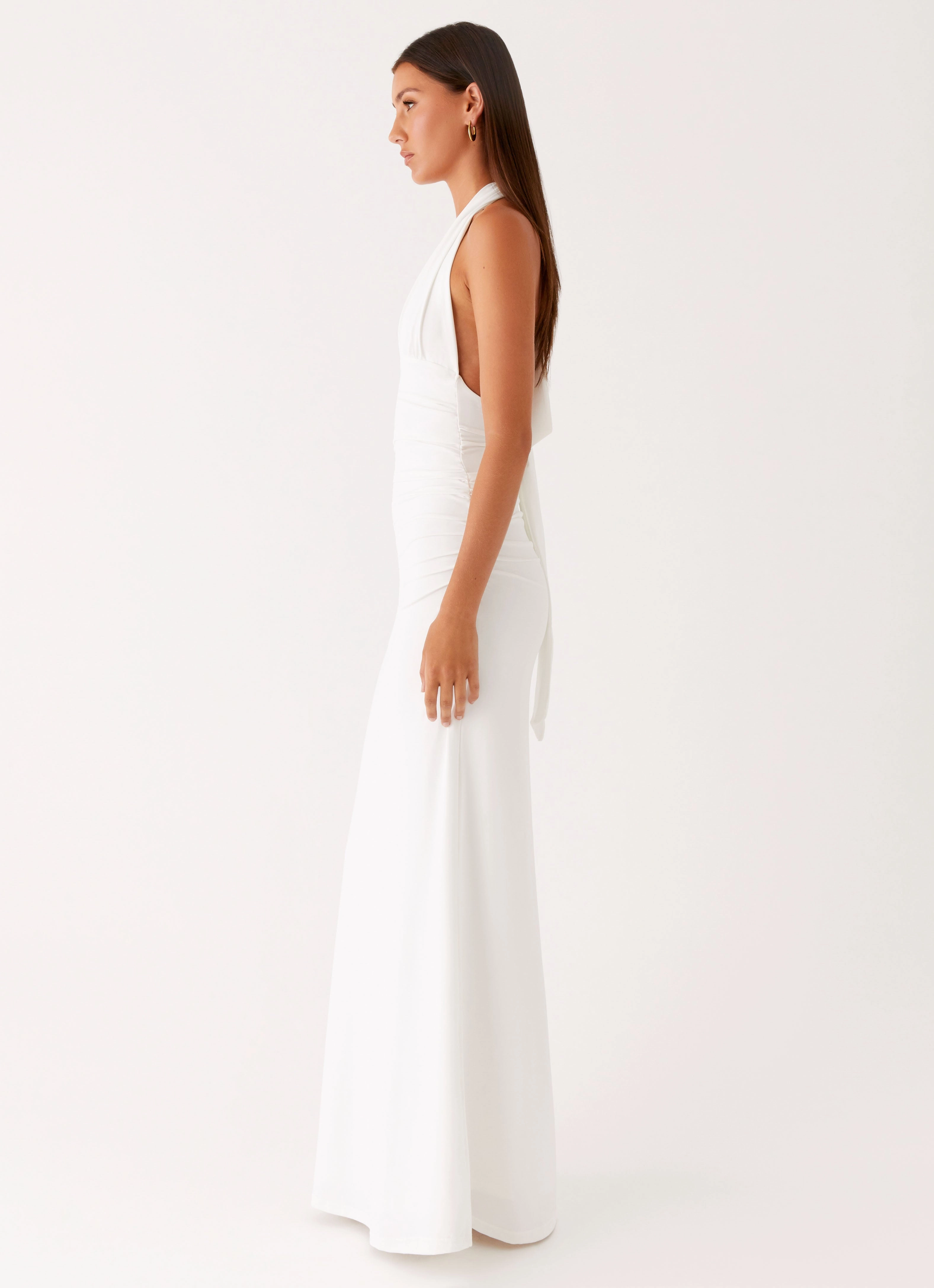 Ilaria Halter Maxi Dress - White Work Mood
