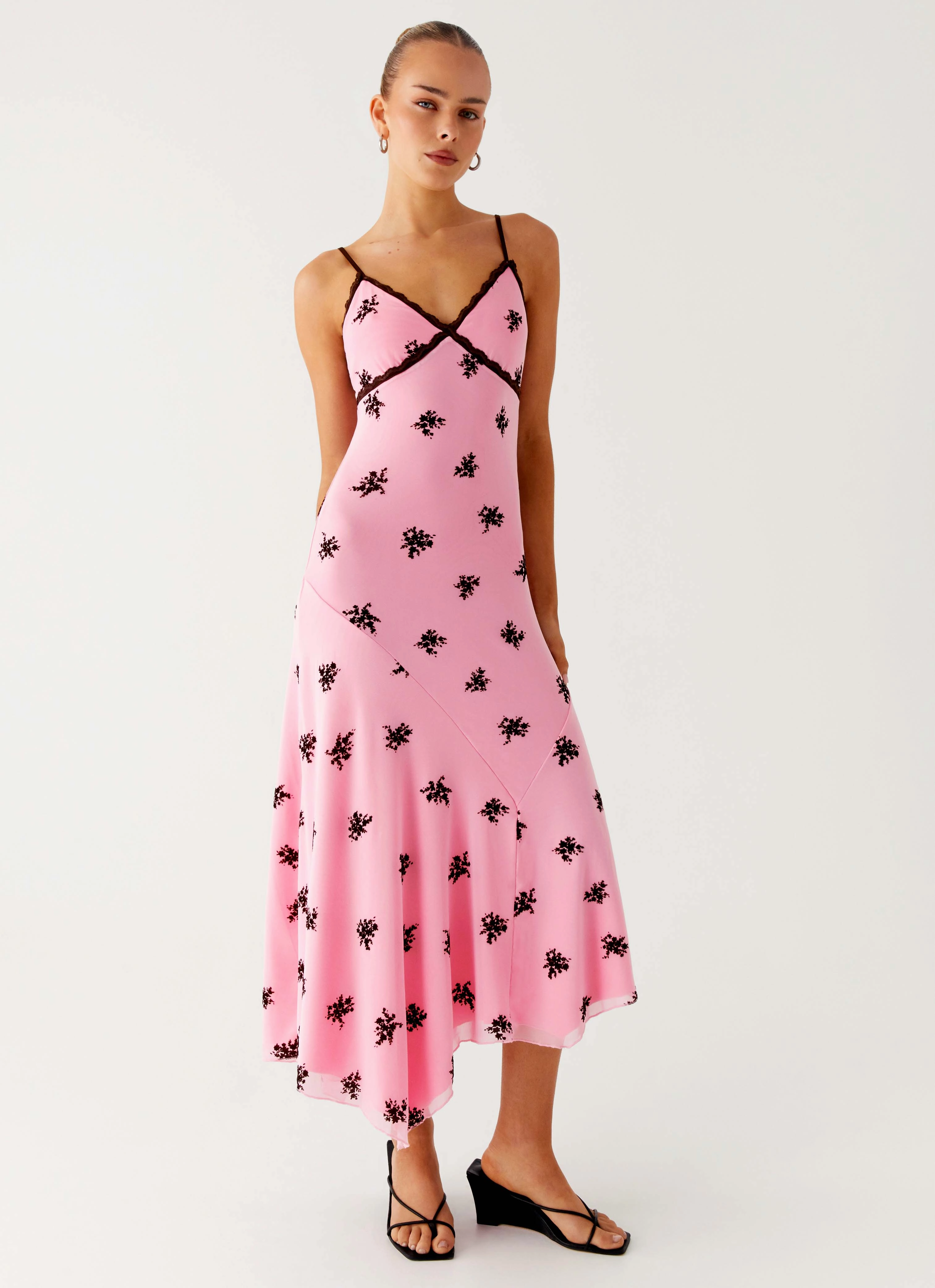 Amelia Midi Dress - Pink Easy Drape