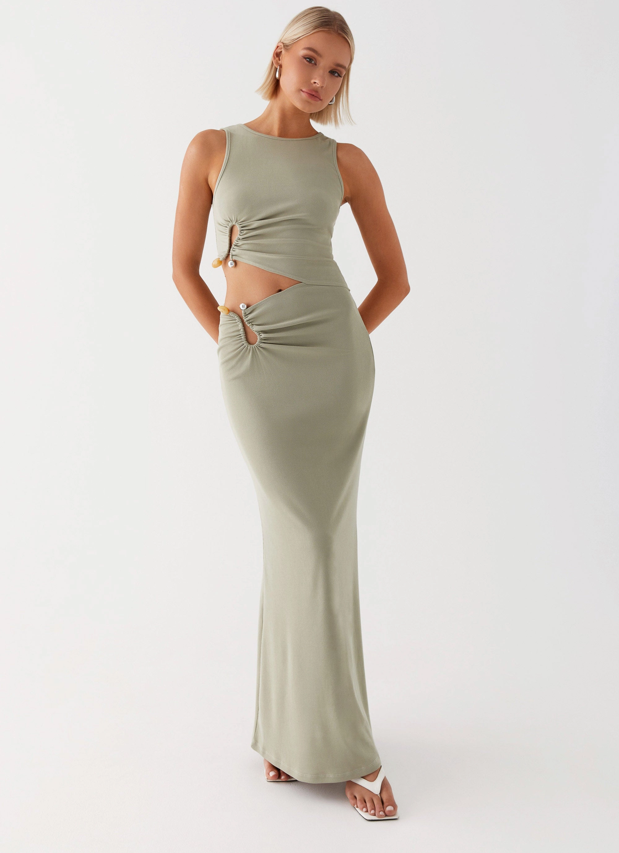 Lennox Maxi Dress - Sage Easy Comfort Look Unisex Option