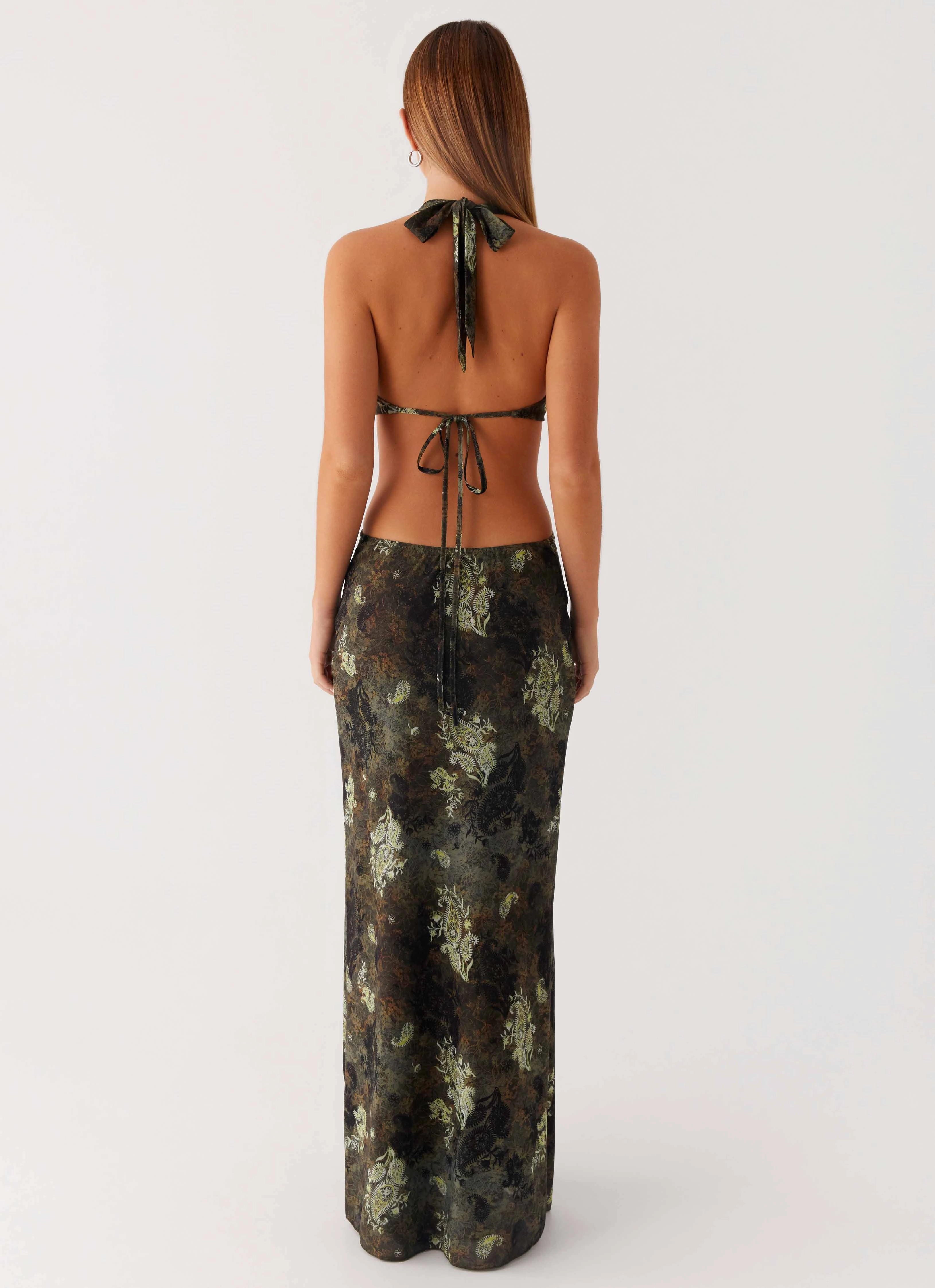Chic Direction Indra Maxi Dress - Cyber Floral