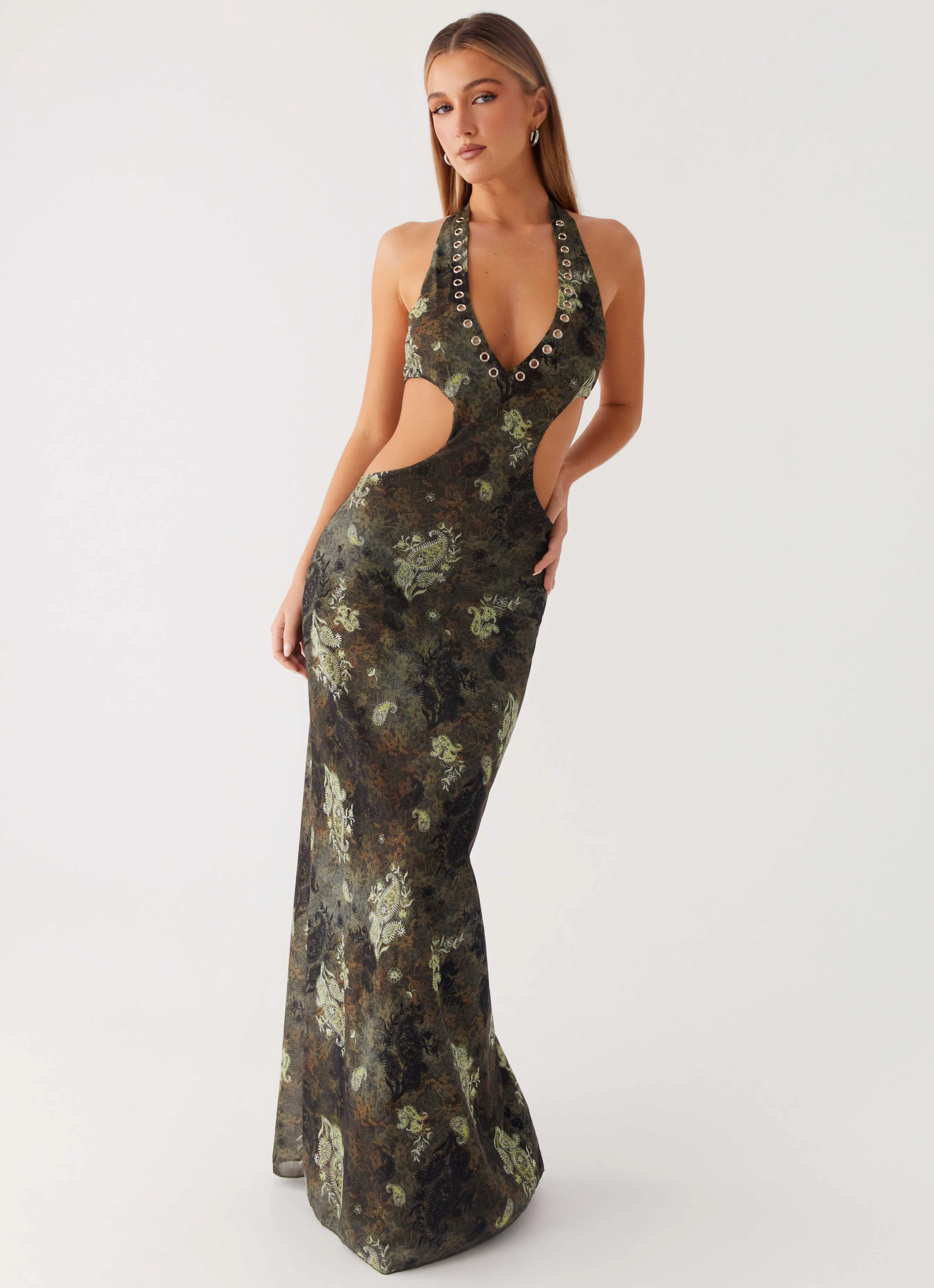 Timeless-Classic Relaxed Style Indra Maxi Dress - Cyber Floral
