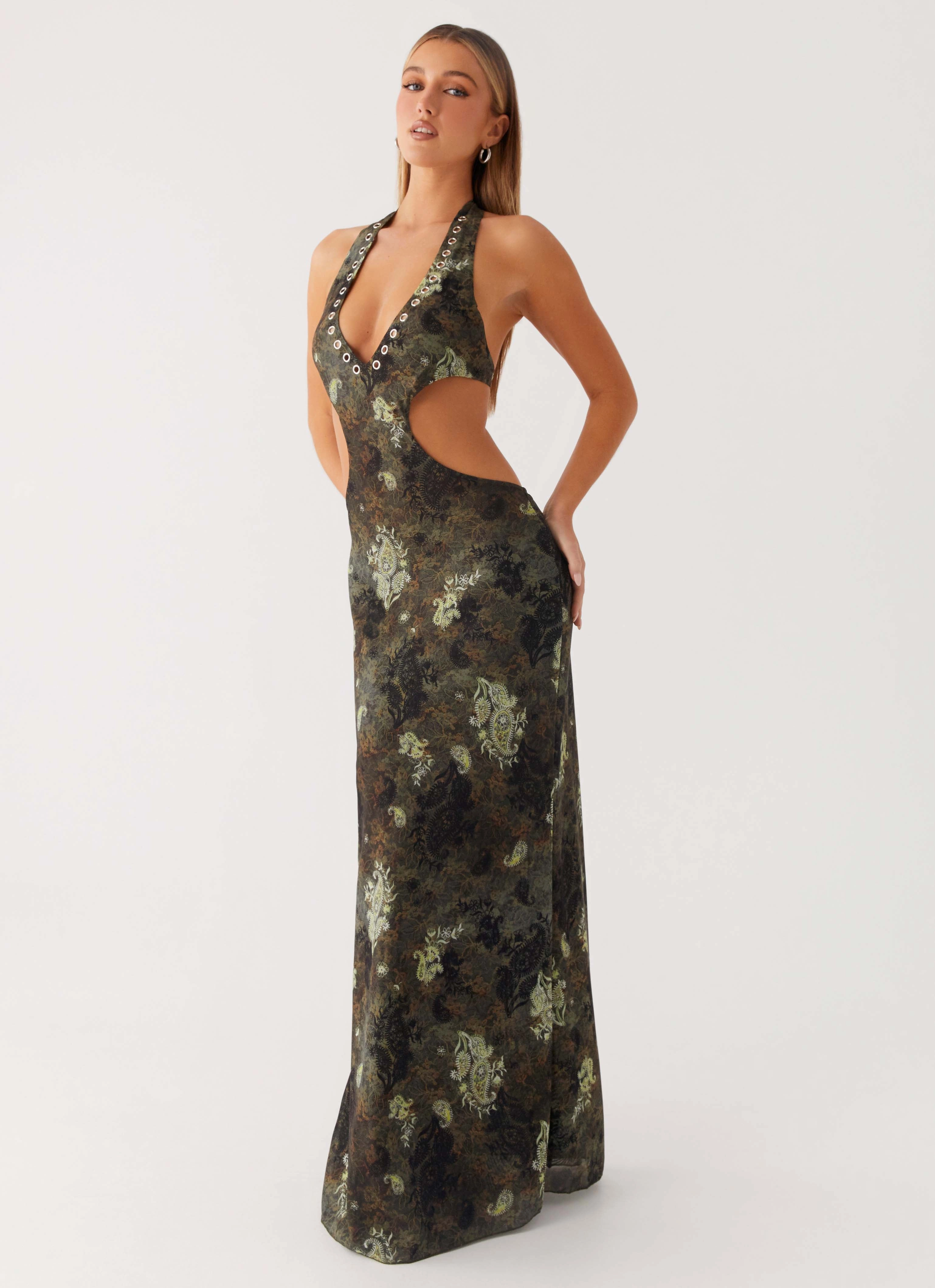 Smooth Design Mood Booster Indra Maxi Dress - Cyber Floral