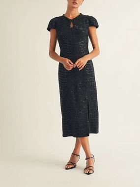 Ines Tweed Dress Feminine Movement Bright Petal