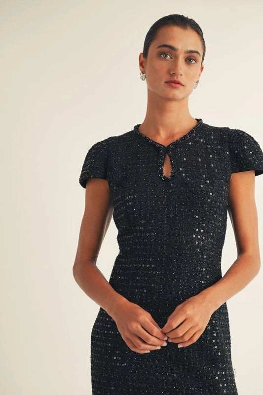 Ines Tweed Dress Trendy Fit Elegant Finish