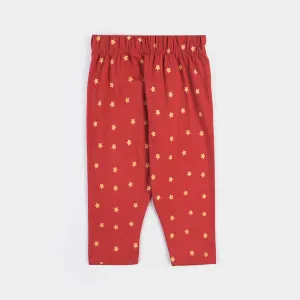 Infant Girls Lycra Jersey Printed Tights Star