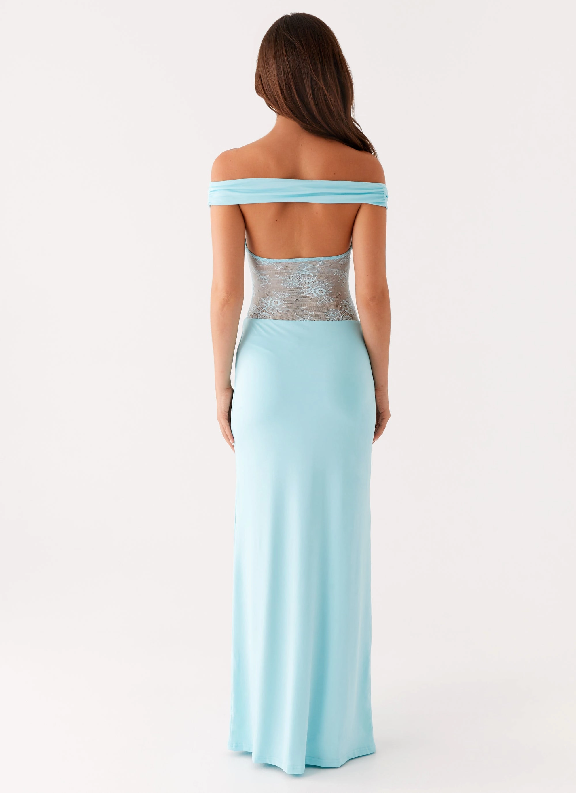 Infatuation Lace Maxi Dress - Turquoise Travel piece