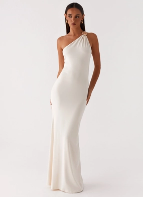 Infinity Maxi Dress - Ivory Flattering Look Fashionable Layer