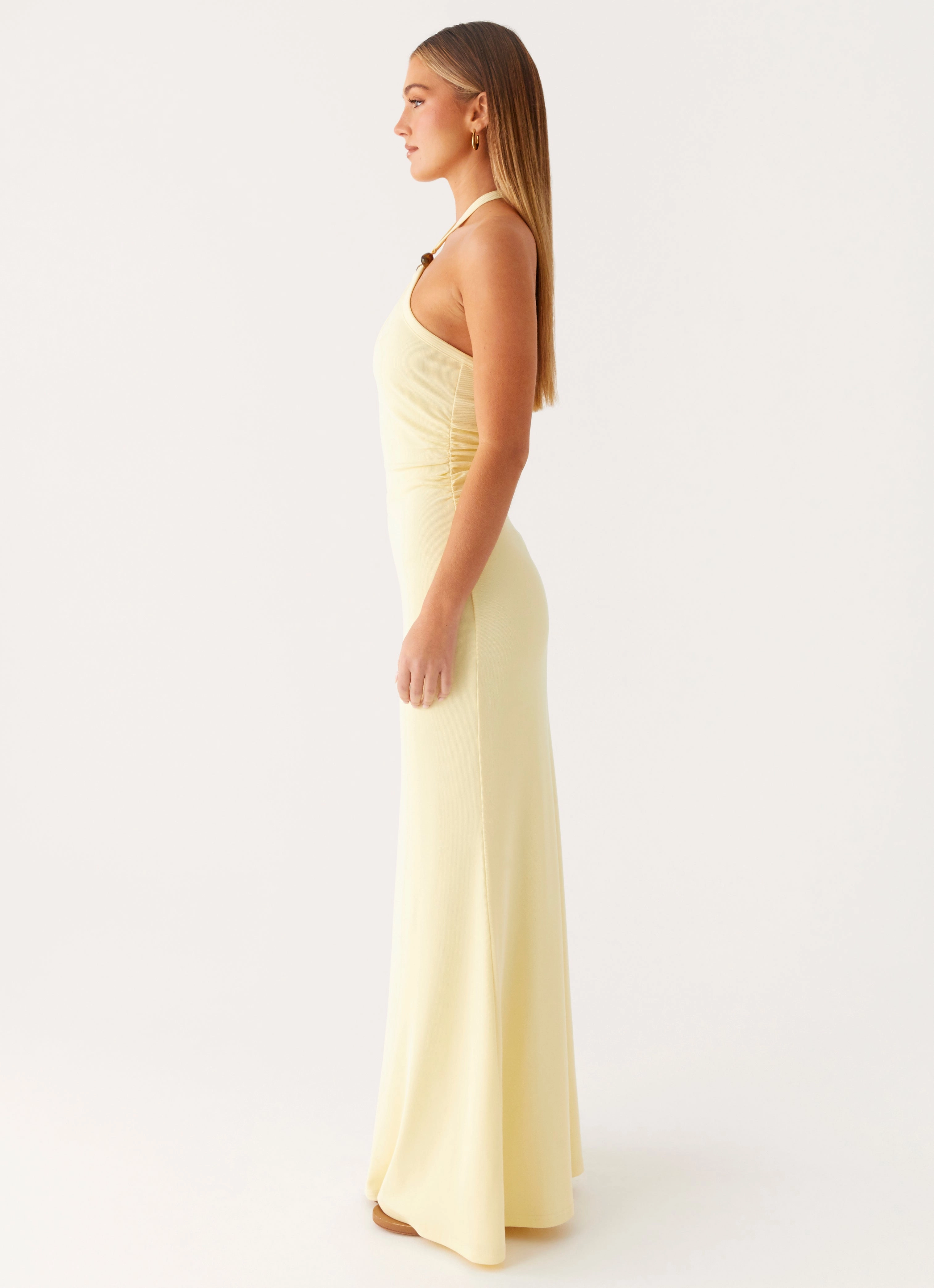 Unlined Look Instant Attraction Maxi Dress - Yellow