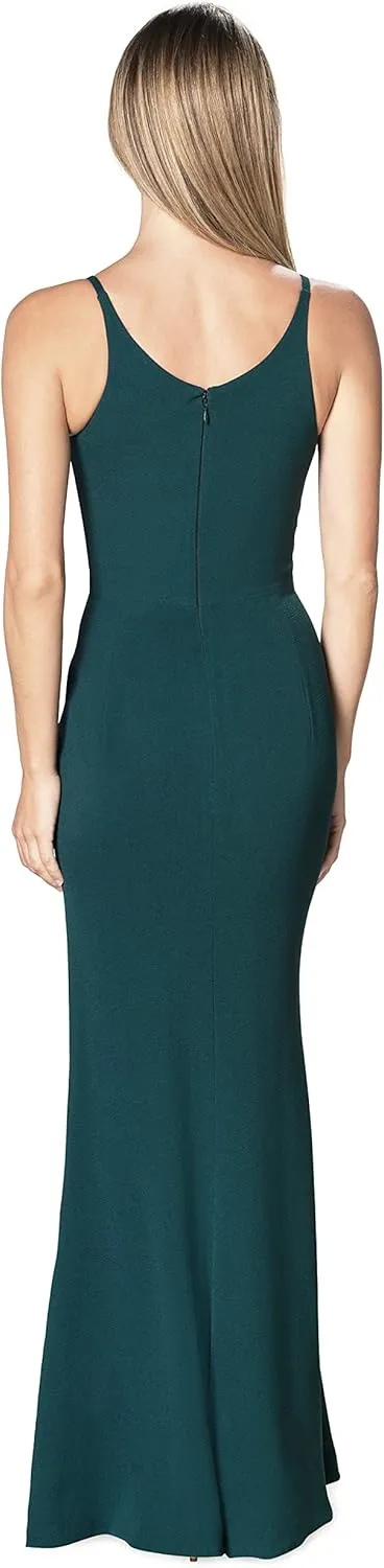Iris Spaghetti Strap Plunging Long Dress
