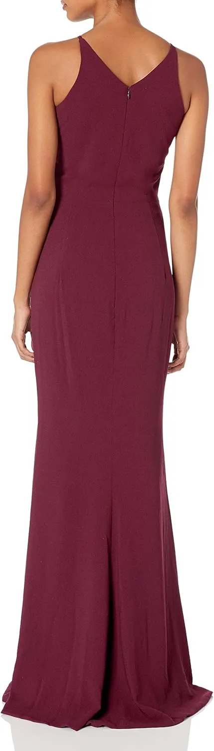 Iris Spaghetti Strap Plunging Long Dress